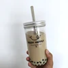 24oz reusable boba tea cup with 12mm straw