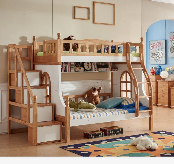 2015 Hot Sale Kids Double Deck Bed Wooden Children Double Bunk Bed