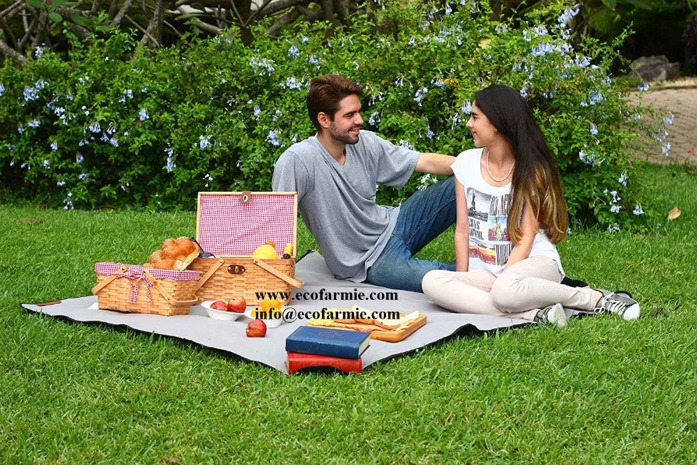 natural eco friendly woven wicker bamboo picnic basket cheap