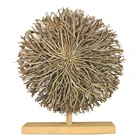 Distinctive home furnishings wall decor natural color circular wood crafts wood decoration for home decoration