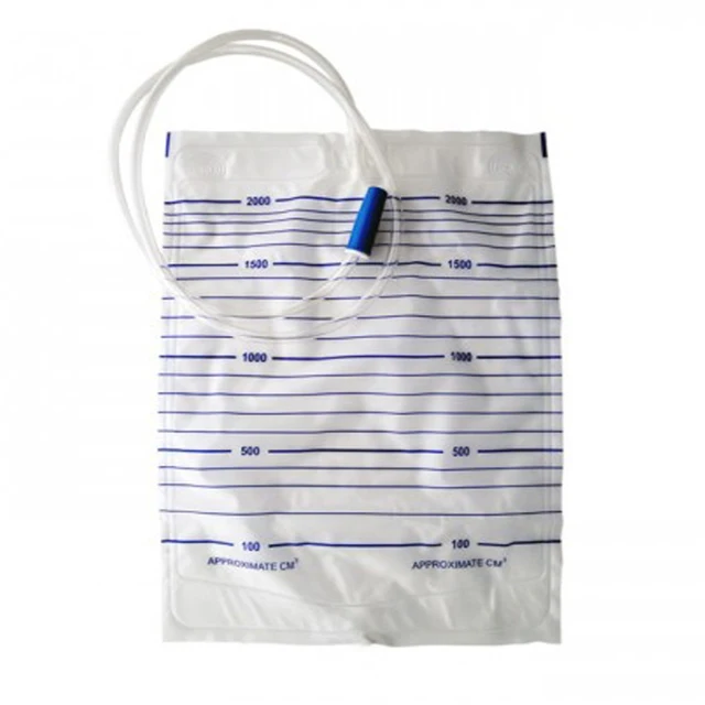 尿排水コレクションバッグ使い捨て 2000 ミリリットル t バルブ尿バッグ