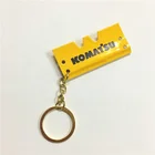 Excavator green colour key ring track shoe key chain for komatsu