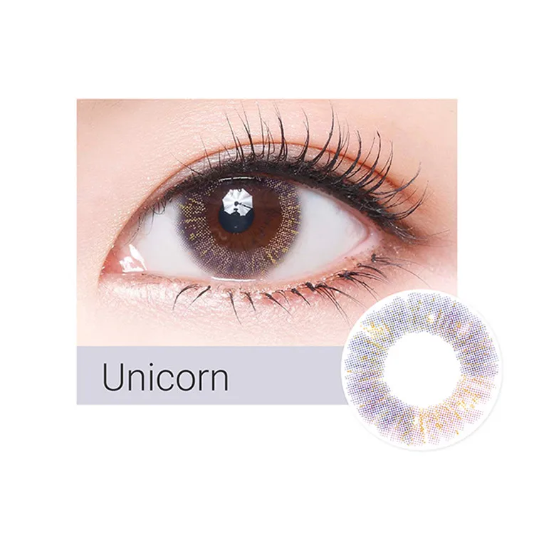 14.0mm unicorn renkli kontakt lensler | 3 ton | renkli lens | fabrika kaynağı | reçete | moda yeni stil | Aurora