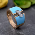 Handmade Natural Gemstone 18k Gold Real Diamond Ring Jewelry