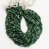 Natural gemstone beads, center drilled 6 mm/ 13 " faceted round beads loose gemstone emerald beads