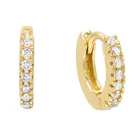 Jewellery Gold Hoop Earrings Earrings Hoop Drop Earring Online Fashion Jewellery 14kt Gold Vermeil Cubic Zirconia Huggie Hoop Earrings