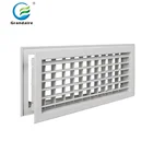 Aluminum Wall Adjustable Air Grill Ventilation Grille Double Deflection Air Vent in HVAC System