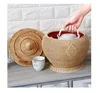 rattan tea cozy set/ rattan tea basket/ bamboo warming basket for teapot