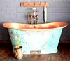 Vintage Unique Custom made Italian Designed solid surface antique copper bathtub