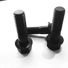 DIN 933 M12 grade8.8 black hex flange bolt
