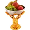 Indian Manufacturer Handicraft Brass Deer Stand with Hammered antique metal decorative fruit bowl
