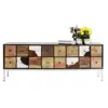 Modern Decorative Solid Wood metal Drawer Chest Console for storage