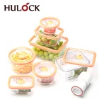 Clear round and rectangular seal food container