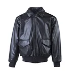 OEM wholesale fashion artificial leather warm men bomber jacket