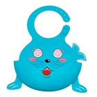 Waterproof silicone baby bib easily wipes clean comfortables soft baby bibs keep stains off
