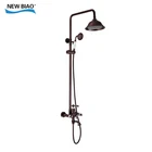 ORB finished luxury popular model swivel spout bathroom rain shower set
