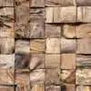3D reclaimed wood wall panel Wooden wall panel / Decorative wood panel / 3D wall panel / wall covering / Teak wood wall cladding