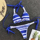 Triangle Swimsuit Swimwear Sexy Girl Woman Brazilian Beach 2019 Plus Striped Bikini