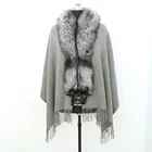 new fashion girls cheap pashmina real fur shawl cashmere scarf