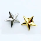 Manufacturers Custom 3D Pentagram Gold Silver Star Lapel Pin