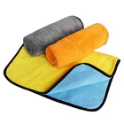 Wholesale double sides coral fleece towels terry cloth microfiber plush towels