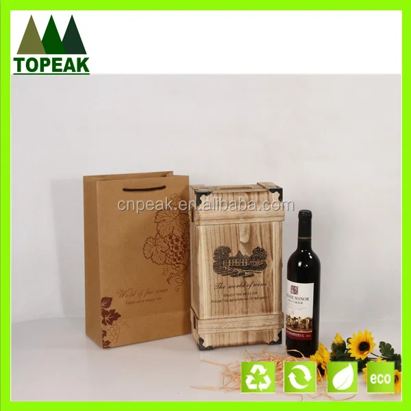 product name wooden wine box material wood usage  for packaging