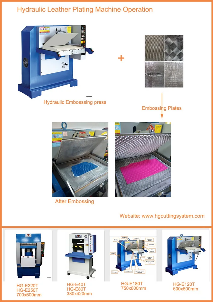 HG-E120T 600x500mm Hydraulic Leather Embossing Machine - HONGGANG-Hydraulic  Cutting Press Machine Manufacturer