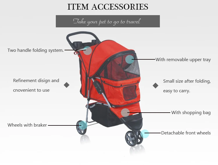 Cheap Strollers Pet Products Hot Selling Dog Cheap Travel Pet Pram