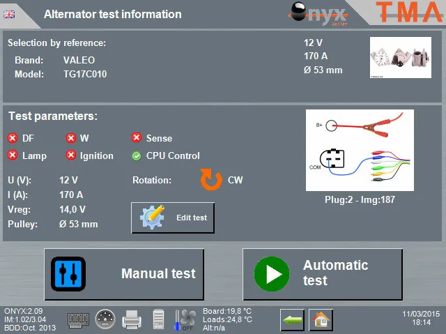 Onyx Tester - Alternator Starter Testing Bench Smart 