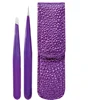 2 pcs purple high quality tweezers with private label offered/ professional tweezers set