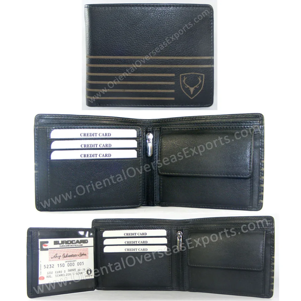 Engraved Unisex Leather Wallet