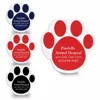 2.5"W x 2.5"L Paw Magnetic Clip - features a powerful, chrome-plated magnet, plus the tiger-grip clip and comes with your logo