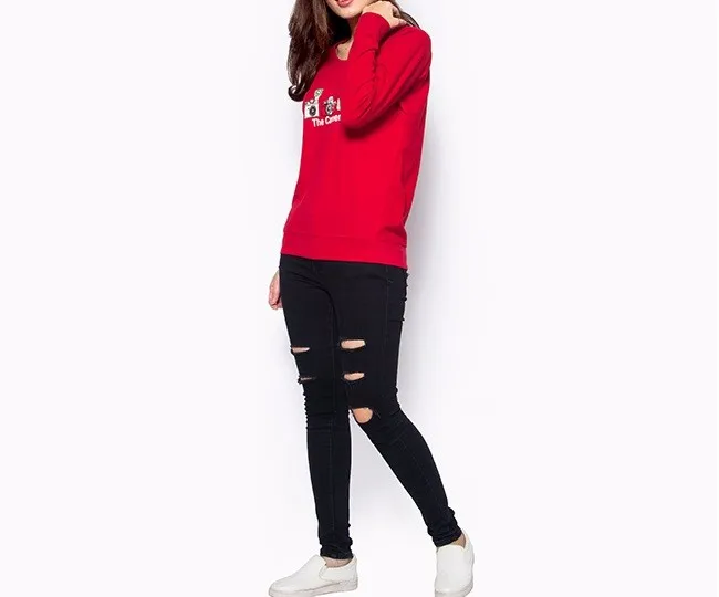Lady t-shirt ,long sleeve round neck t shirt for women