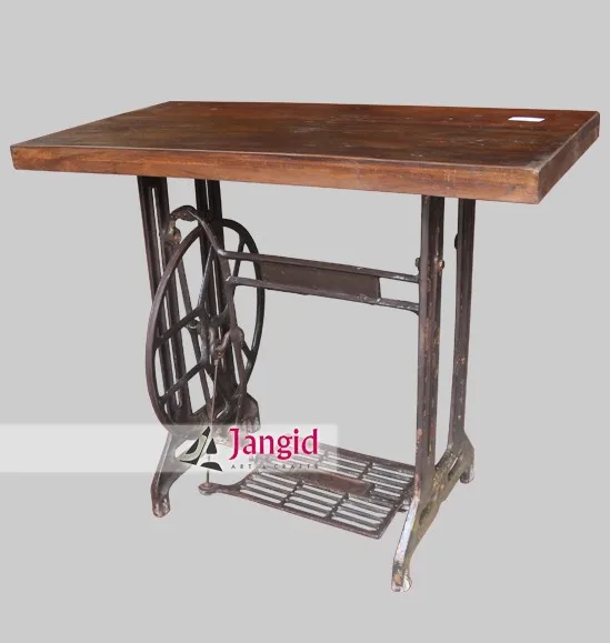 Máquina de costura antiga base convertido / reprodução do vintage móveis