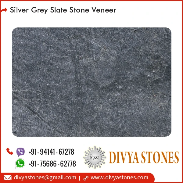natural thin silver grey slate stone veneer with attractive