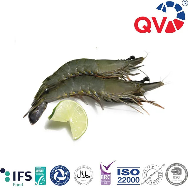 frozen raw black tiger prawn shrimp with head-on shell-on