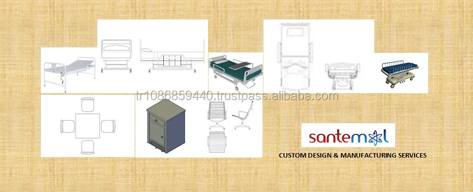STM - 5884WS Intensive Care Unit Hospital Bed with Weighing Scale and Column Motor