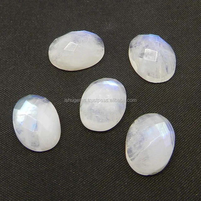 rainbow moonstone loose semi precious gemstone for jewelry 10x