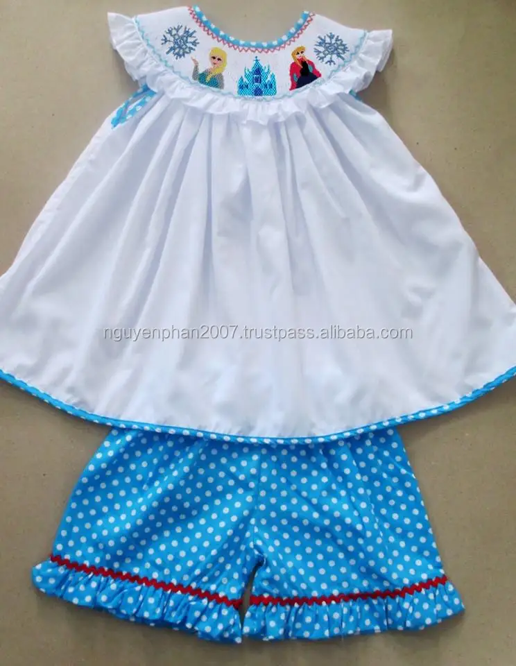 Frozen Smocked Short Set For Girls Infant Toddler 2014 Buy Frozen