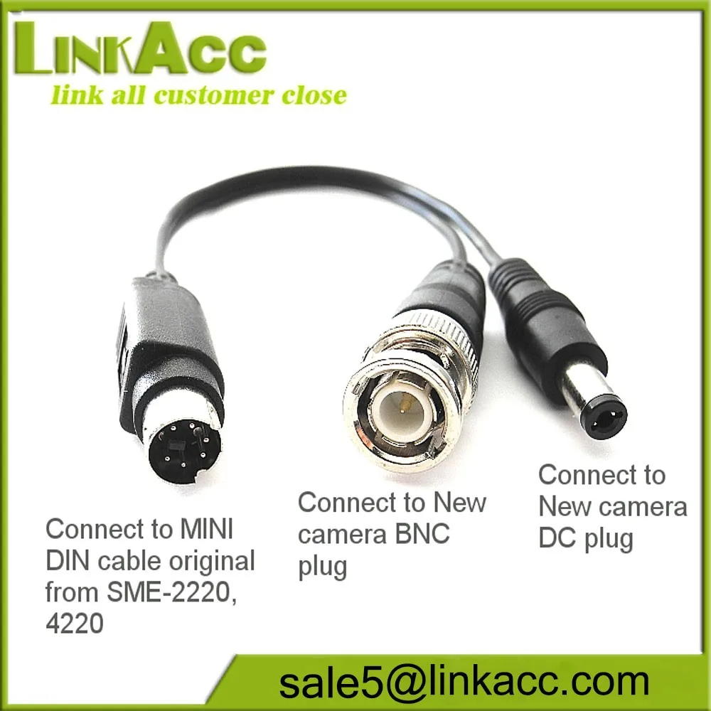 Lkcl699 6pin Mini Din Cable Male To Bnc + Dc Adapter Buy Mini Din To Bnc + Dc Cable,6pin Din
