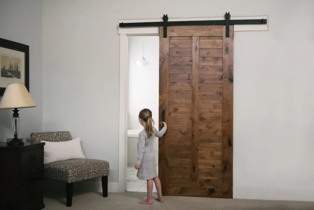 Plantation Sliding Barn Door With Hardware