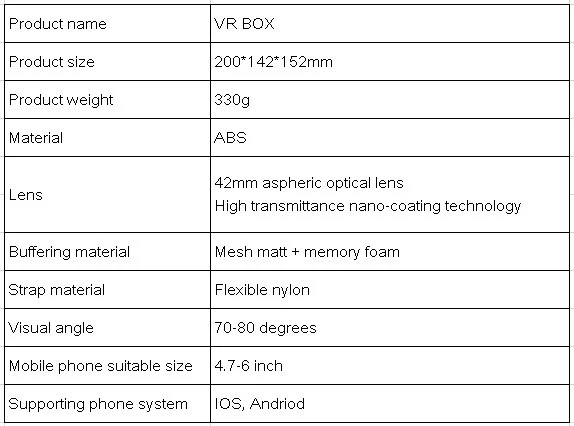 VR box 1.0 with Joystick Hot selling 3d virtual video glasses with great price For smart phone/Tablet/Pad