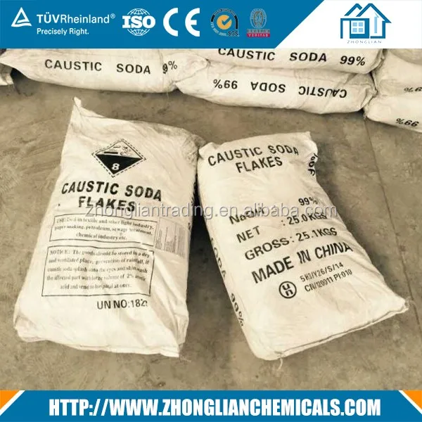 High quality top grade market price caustic soda flakes 98% manufacturers