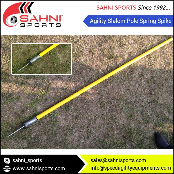 agility slalom pole spring spike