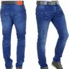 OEM High quality color sprayed denim jeans black hand sanded wash ripped mens slim paint splatter jean for boys