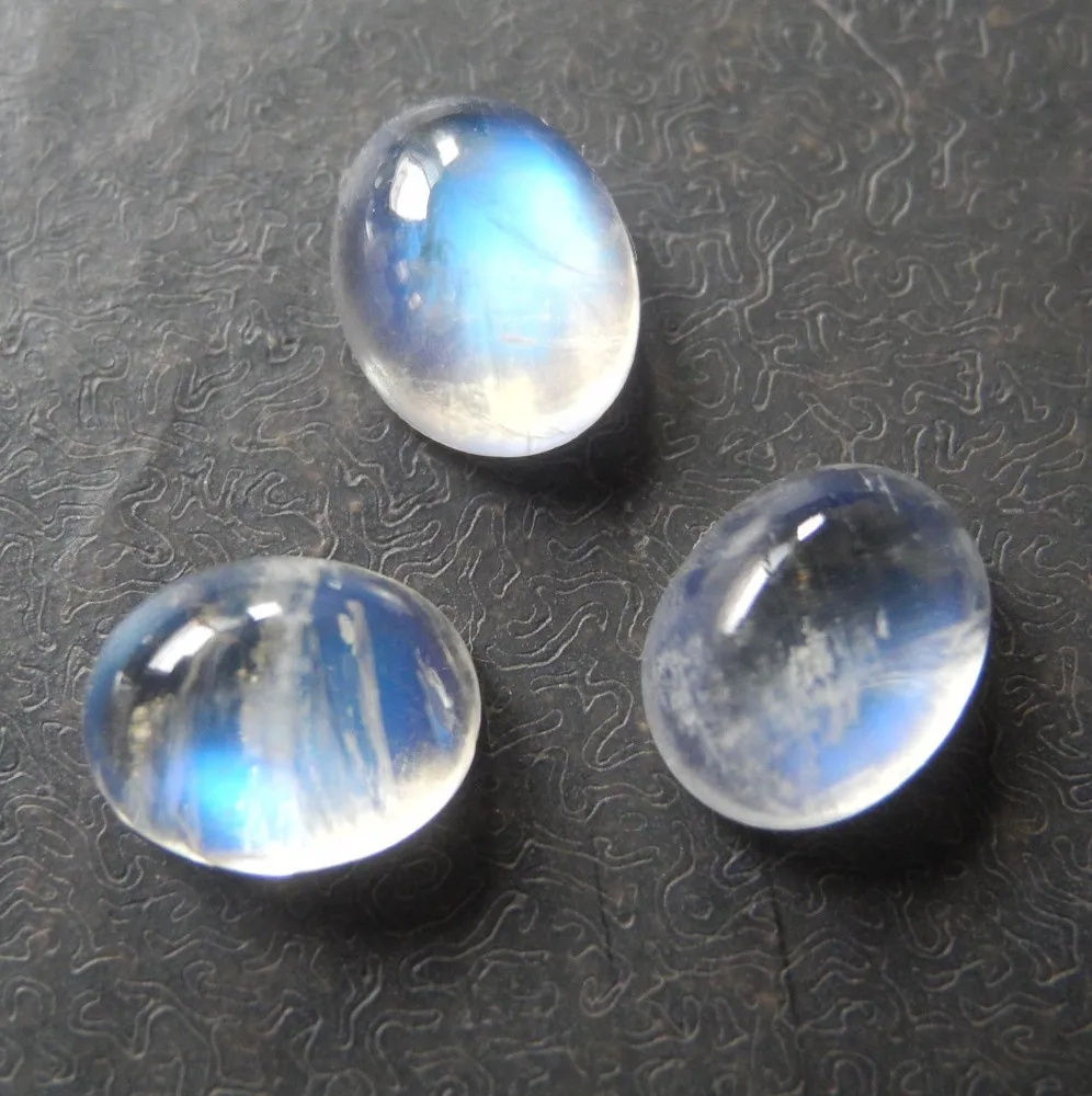 Natural Rainbow Moonstone Oval Cabs Loose Gem Stone - Buy Natural