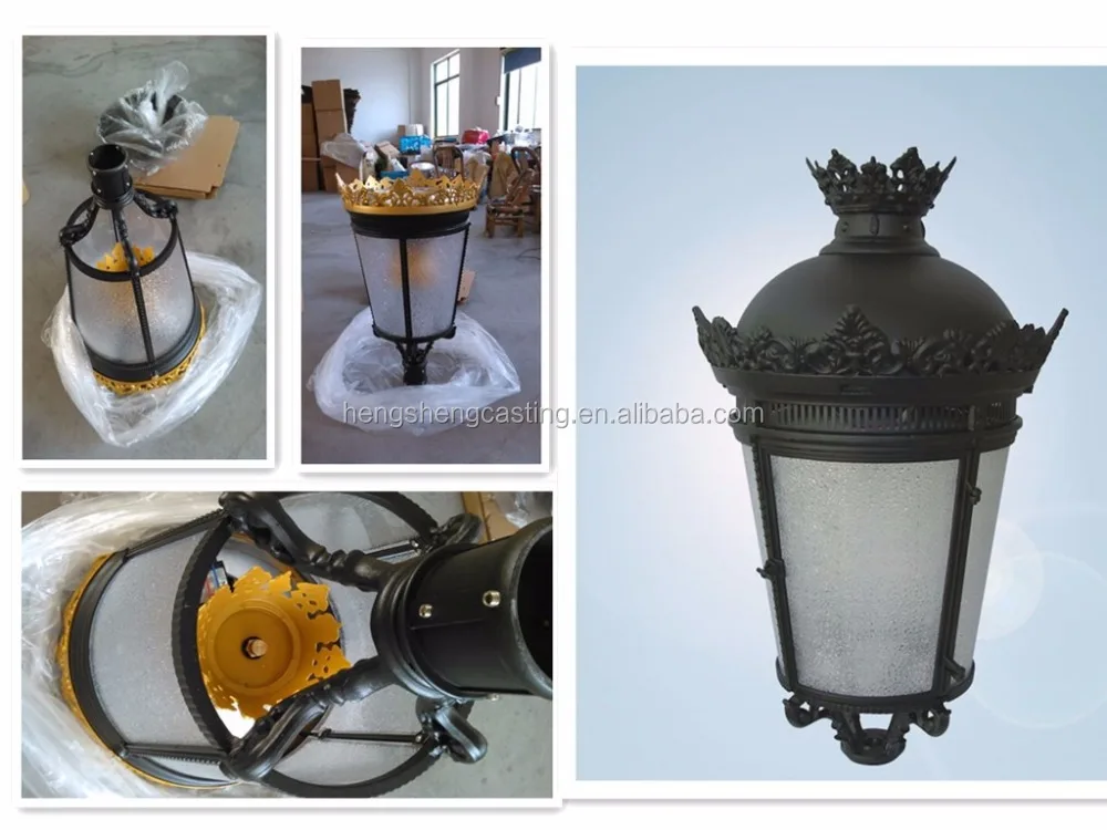 hot sale cast iron garden lighting pole light from hengsheng