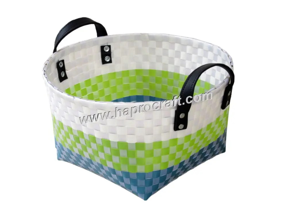 handmade crafts of plastic basket woven baskets wholesale
