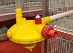 Chicken layer cage water pressure adjuster