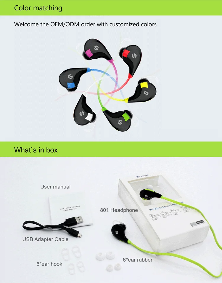 Patented design Sweat-proof Sport BT Headphone with Accept/Finish/Reject/Transfer Call, call waiting, recall, sound off - ANKUX.COM